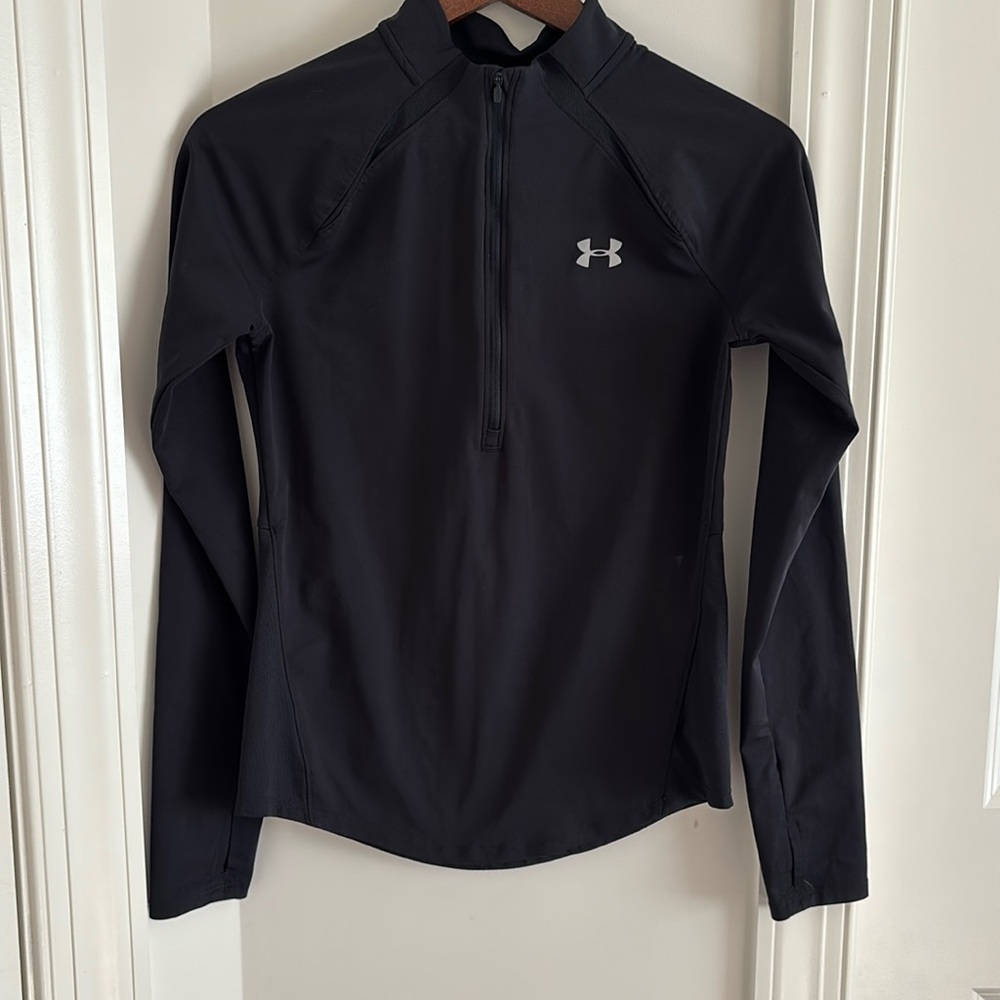 Under Armor black quarter zip running long sleeve